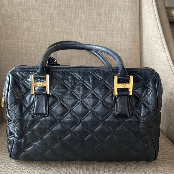 MCM Black Quilted Satchel with Elegant Design - Picture 4 of 16